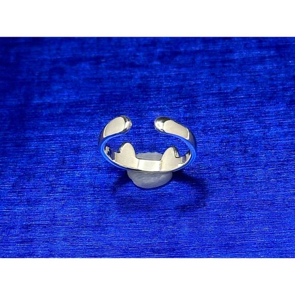 Sterling Silver Cat Ears and Paws Ring, Silver Cat Ears and Paws Wrap Ring